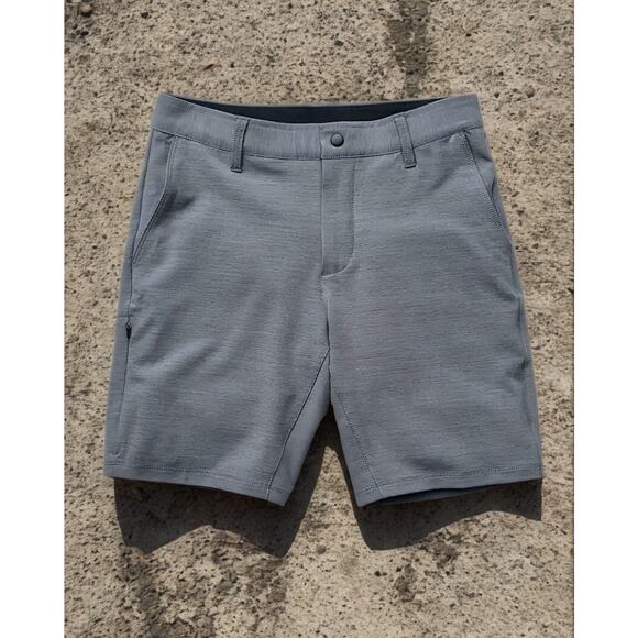 BYLT Basics Other - BYLT Kinetic Shorts Men’s L 32x9 Iron Performance Chino Casual Zip Side Pocket